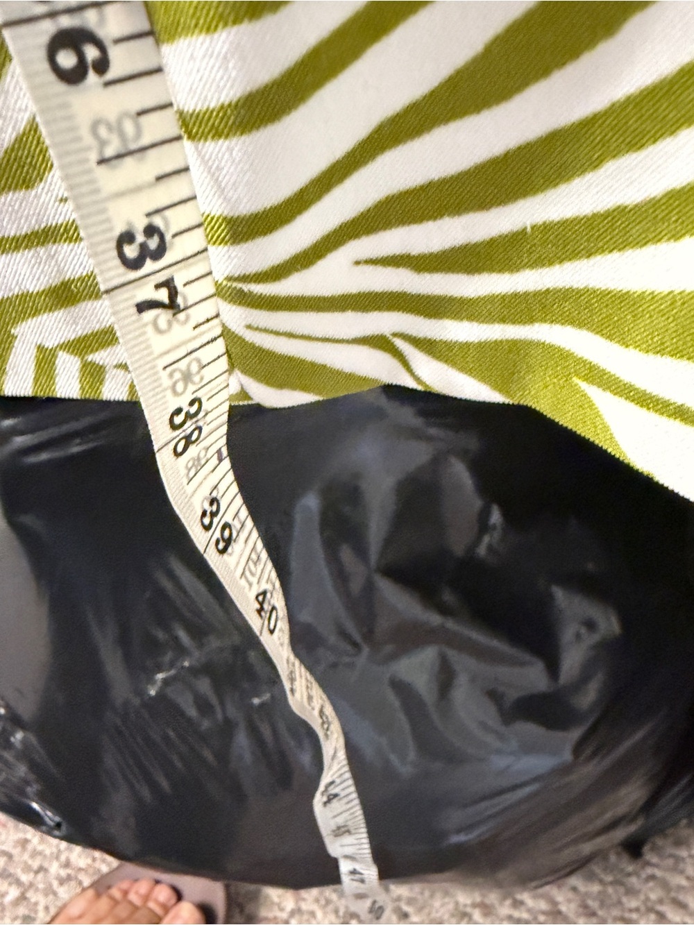 Perceptions New York Plus Size Olive Green & White Zebra Print Dress - Size 18 - Picture 8 of 8